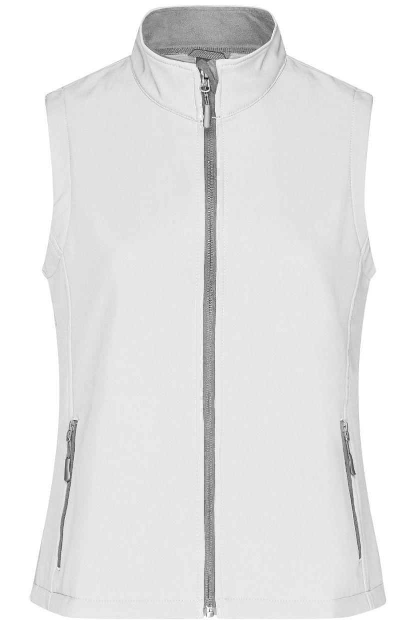 Ladies' Promo Softshell Vest "JN1127" in White/White, Größe 2XL - Daiber