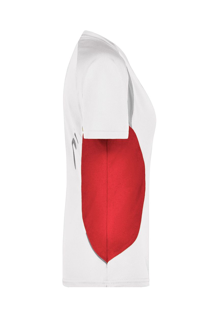Ladies' Running-T "JN390" in White/Red, Größe 2XL - Daiber
