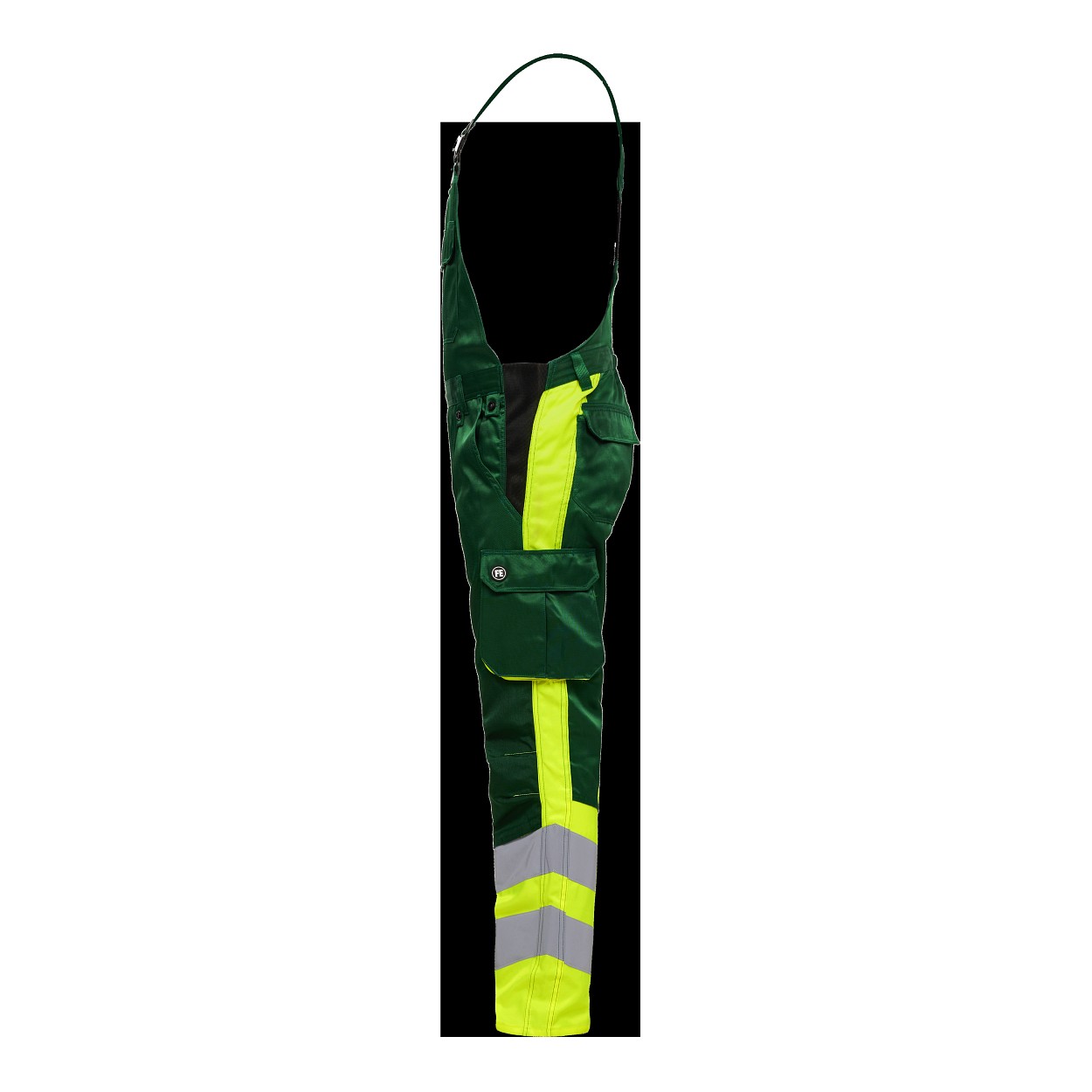 ENGEL Safety Light Latzhose in Green/Hivis yellow, Größe 106