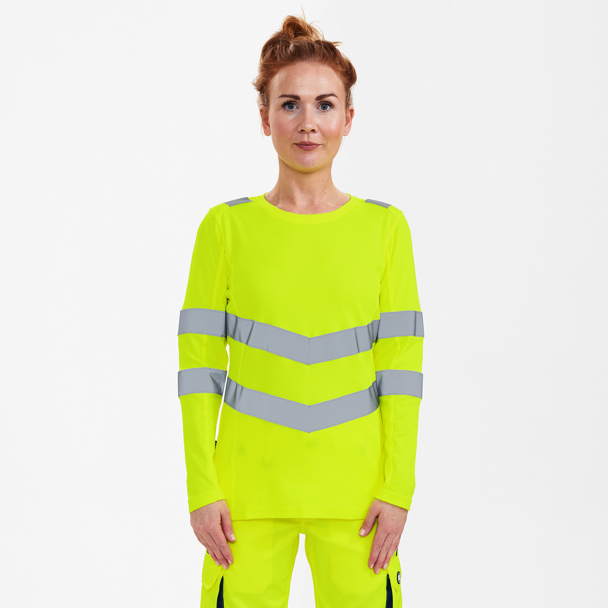 ENGEL Safety Damen langarm-Shirt in Gelb, Größe XS