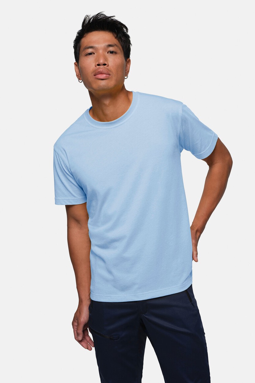 HAKRO 281 T-Shirt MIKRALINAR® in Eisblau, Größe 6XL