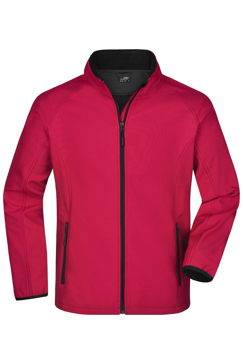 Men's Promo Softshell Jacket "JN1130" in Red/Black, Größe 3XL - Daiber