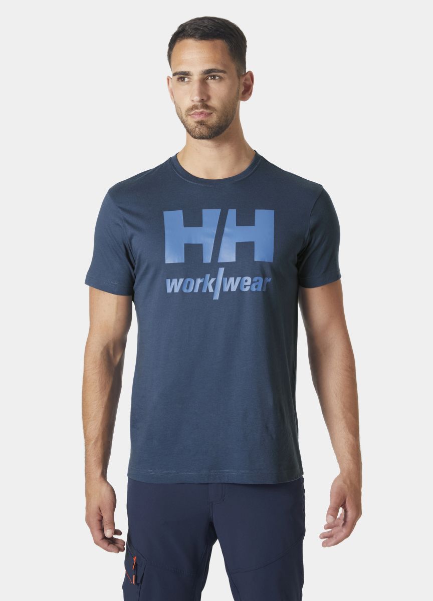 T-Shirt Logo in Deep Steel, Gr. XS von Helly Hansen Workwear