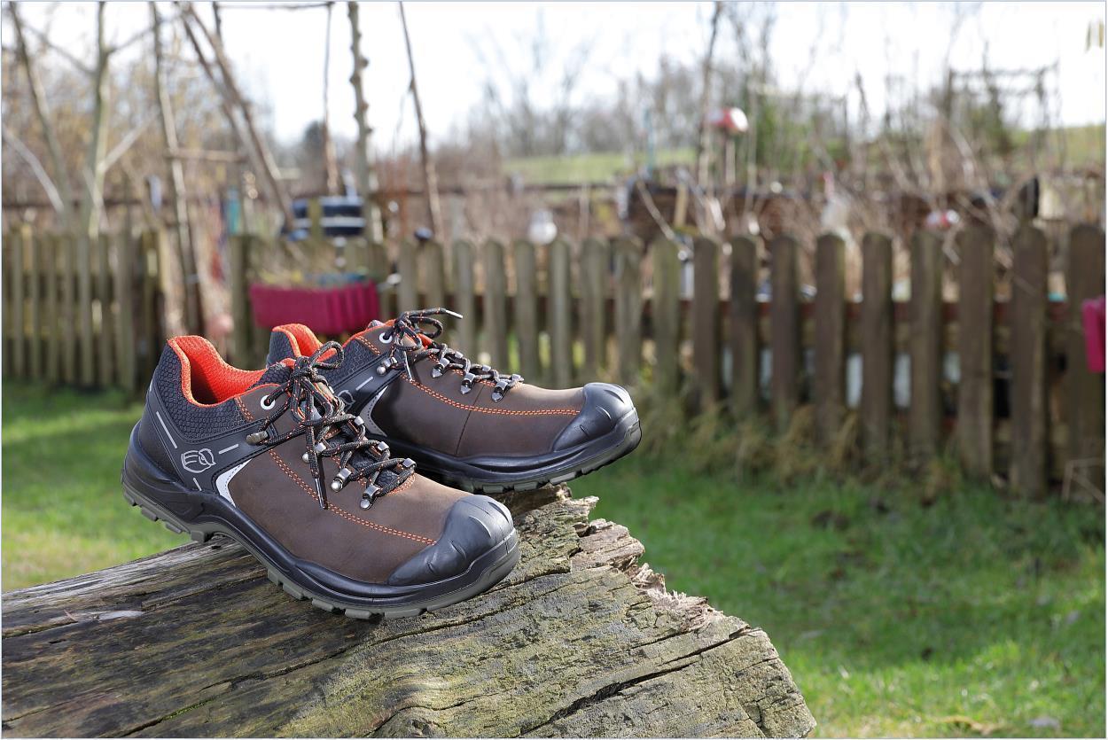 Halbschuh L3310 Parma in Grau/Braun/Rot, Gr. 48 von Leibwächter