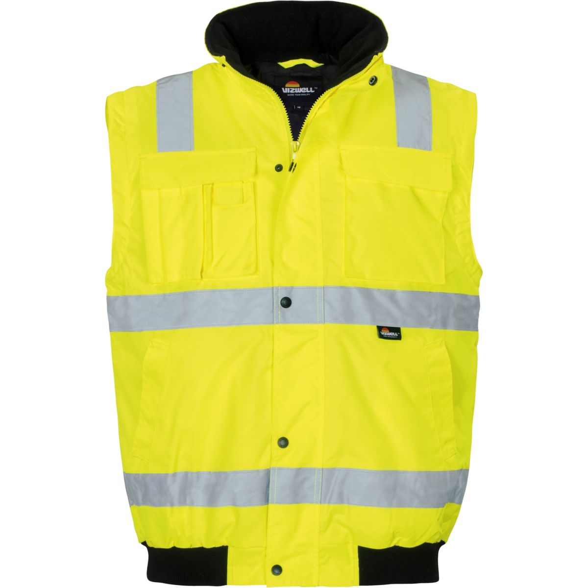 Pilotenjacke mit Schulterreflex leuchtgelb von Vizwell
