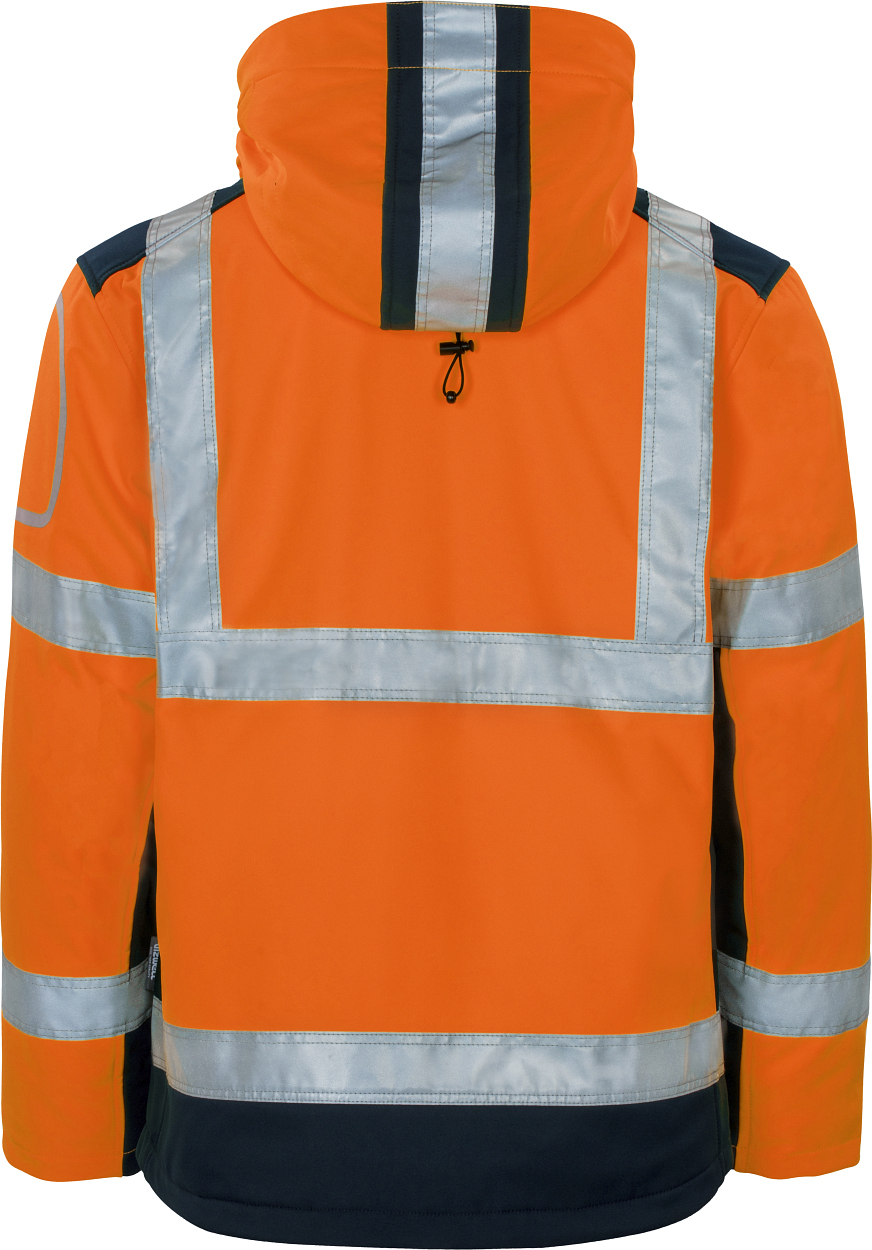 Kontrast-Softshelljacke leuchtorange-marine in Gr. XL von Vizwell