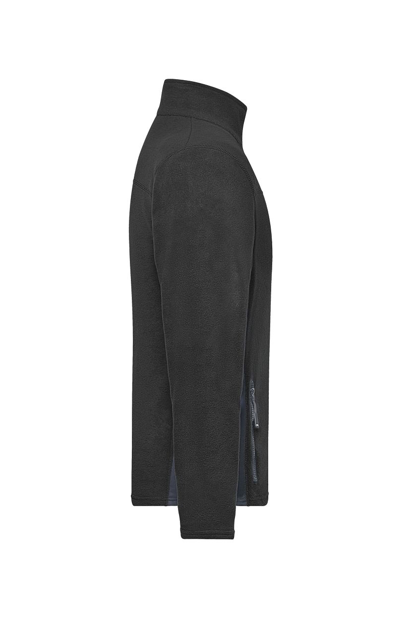 Men's Workwear Fleece Jacket - STRONG - "JN842" in Black/Carbon, Größe 6XL - Daiber