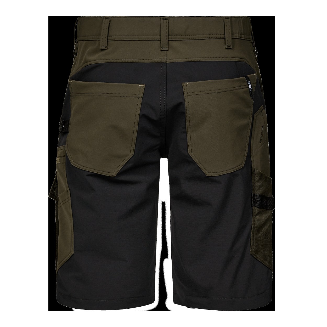 ENGEL Entire Arbeitsshorts mit 4-Wege-Stretch in Forest Green/Schwarz, Größe 54