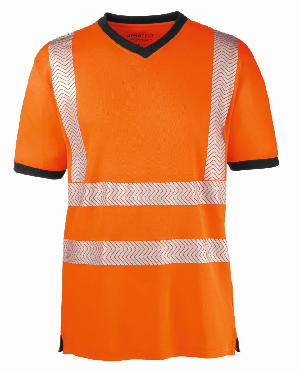 4PROTECT® Warnschutz T-Shirt MIAMI in Orange, Größe XL