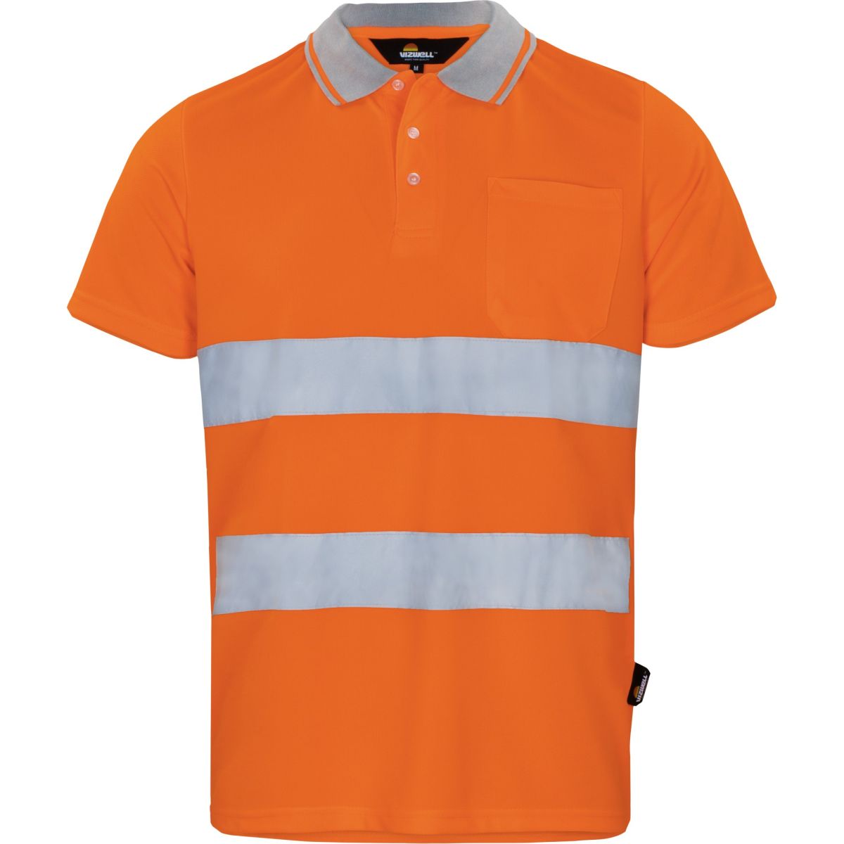 Warnschutzpoloshirt leuchtorange von Vizwell
