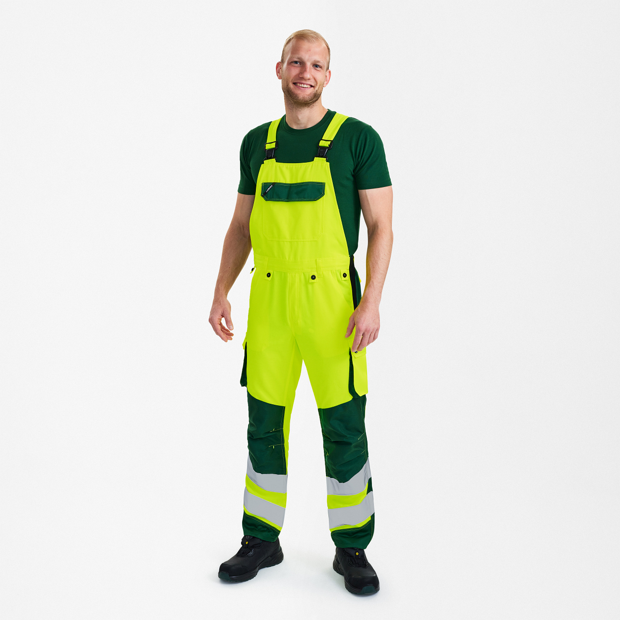 ENGEL Safety Light Latzhose in Gelb/Grün, Größe 106