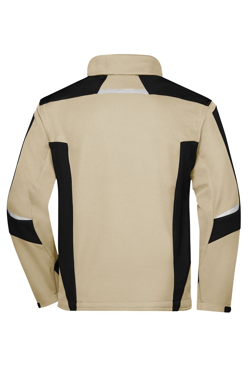 Workwear Softshell Jacket - STRONG - "JN844" in Stone/Black, Größe 6XL - Daiber