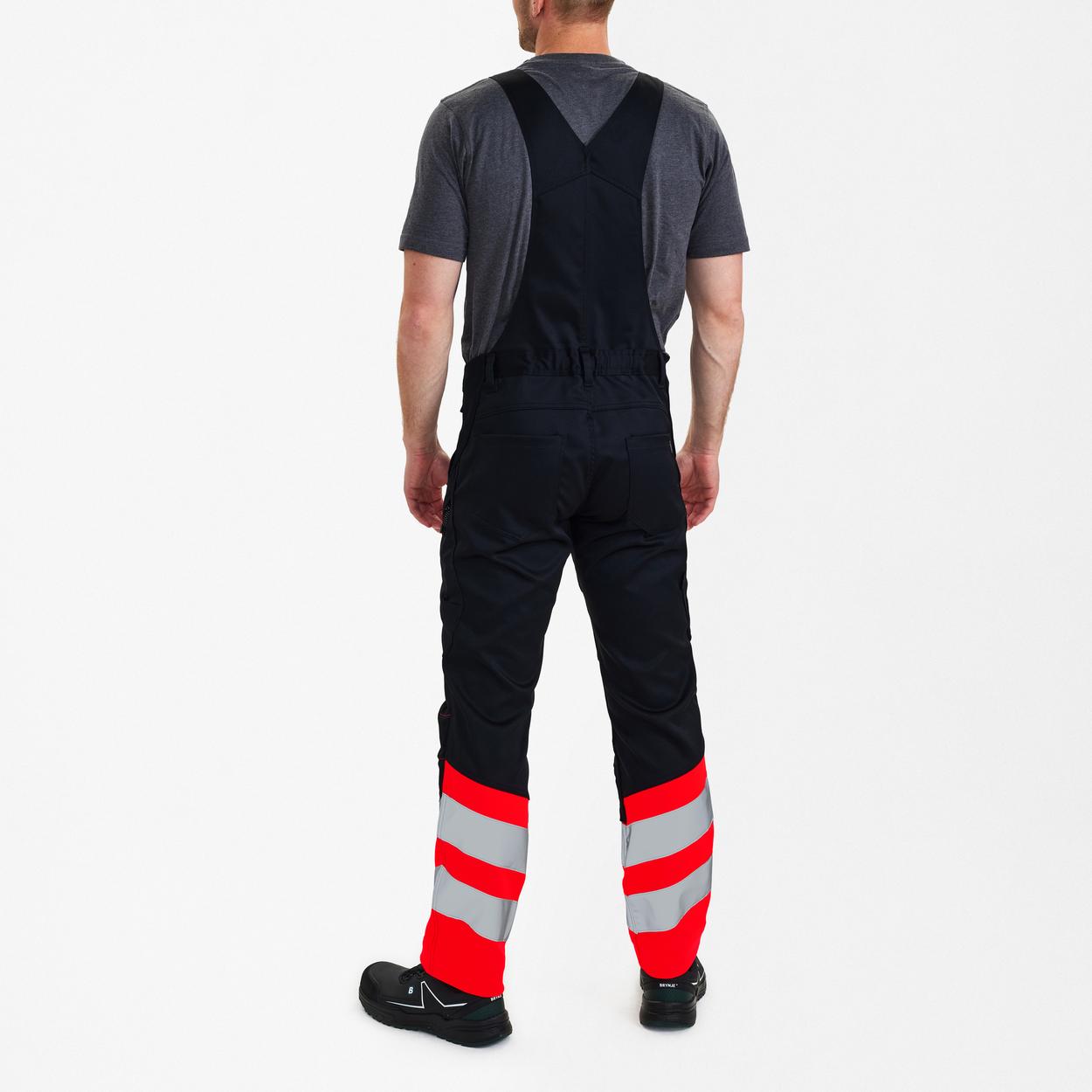 ENGEL Safety Latzhose mit 2-Wege-Stretch in Schwarz/Rot, Größe 26