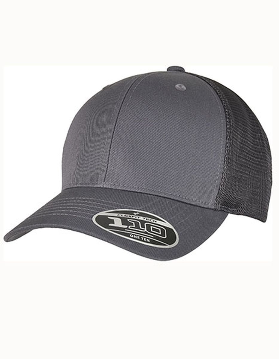 FLEXFIT 110 Flexfit Melange Trucker Cap in Melange Grey, Größe One Size