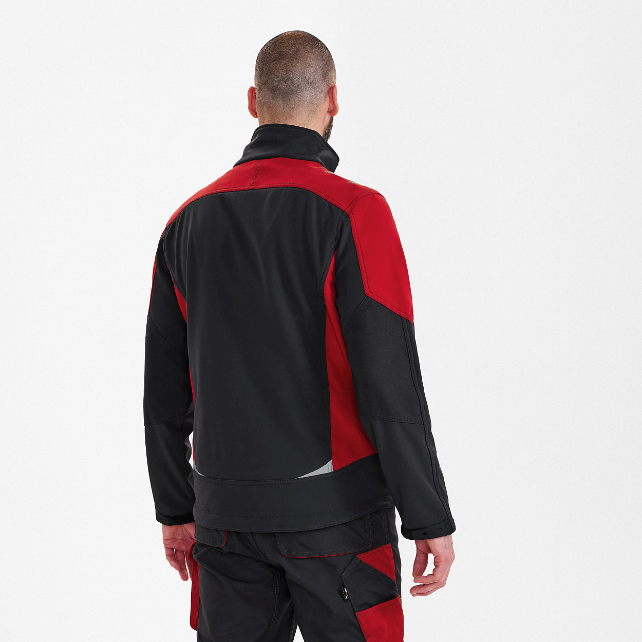 ENGEL Galaxy Softshelljacke in Anthrazit Grau/Tomato Red, Größe XS