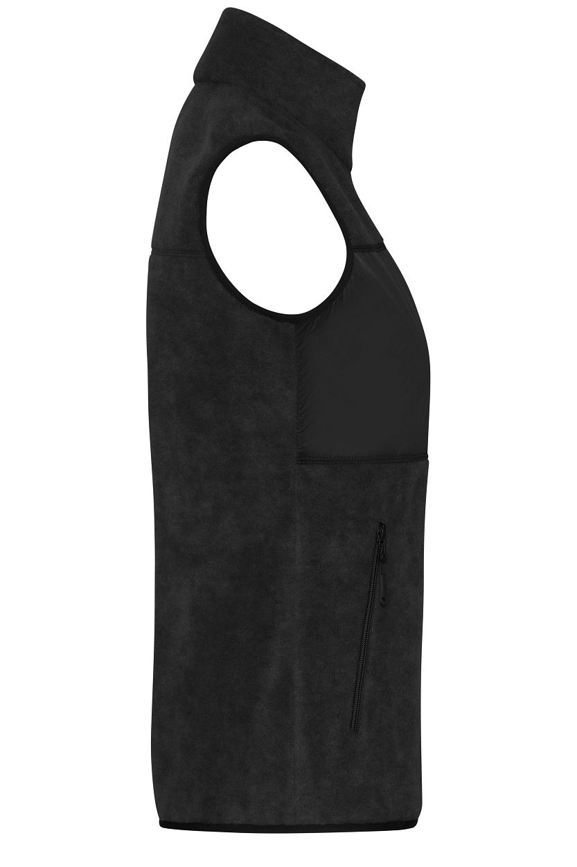 Ladies' Fleece Vest GRS "JN1309" in Black/Black, Größe 2XL - Daiber