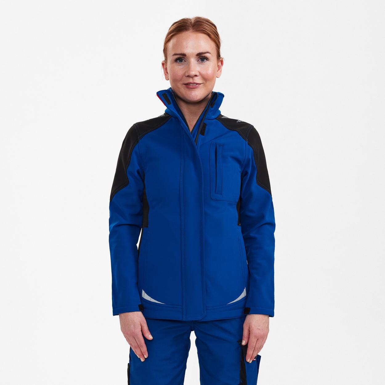 ENGEL Galaxy Damen Softshelljacke in Surfer Blue/Schwarz, Größe XS