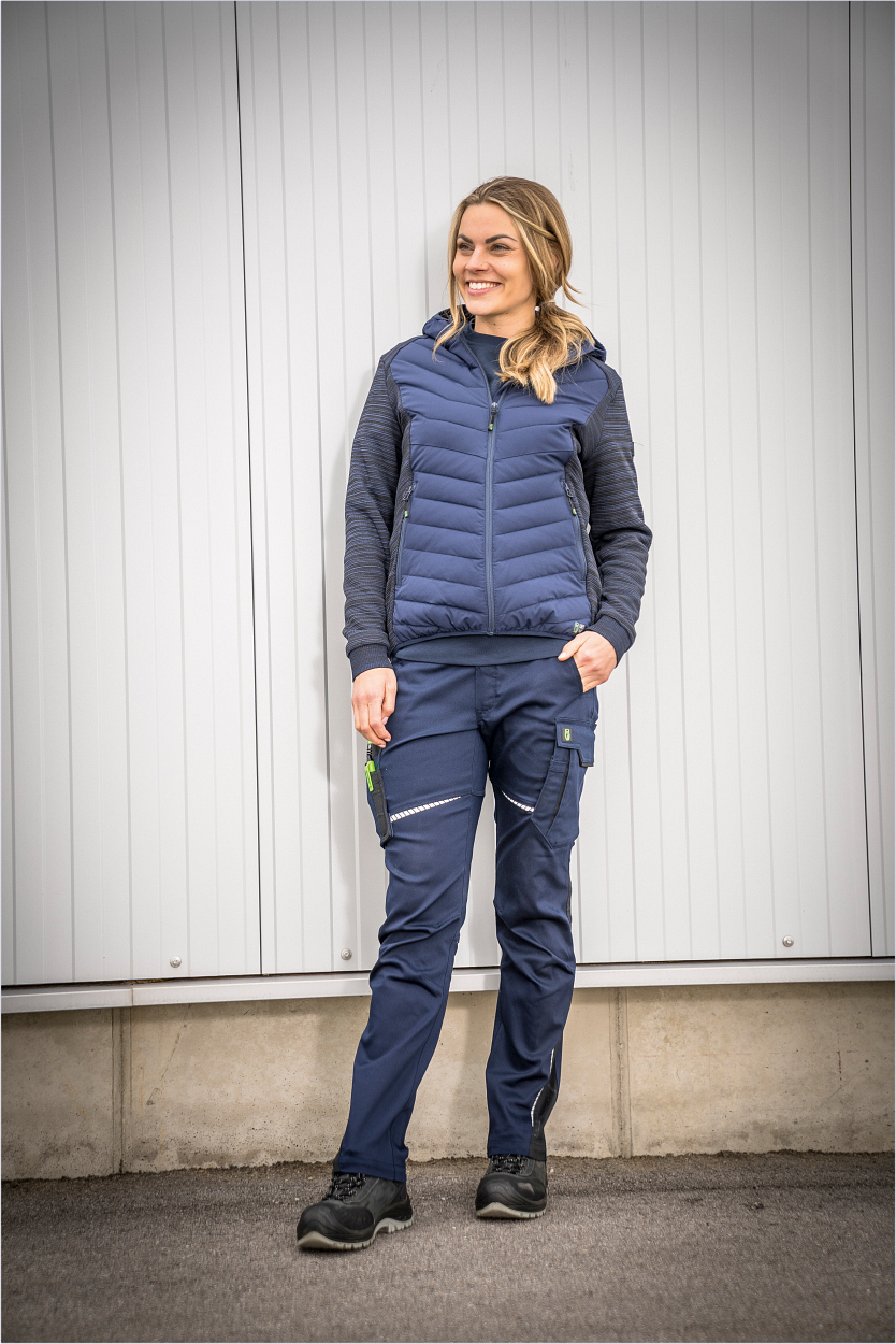 Damen-Hybridjacke CADHYJ06 Casual Line in Marine, Gr. 52 von Leibwächter