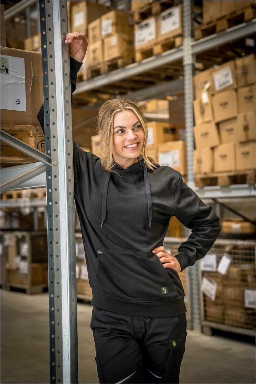 Hoodie "Toni" Flex Line Schwarz FLEXQ, Gr. 2XL von Leibwächter