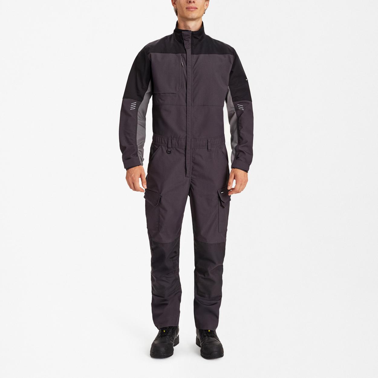 ENGEL Entire Overall mit 2-Wege-Stretch in Anthrazitgrau/Schwarz, Größe XS