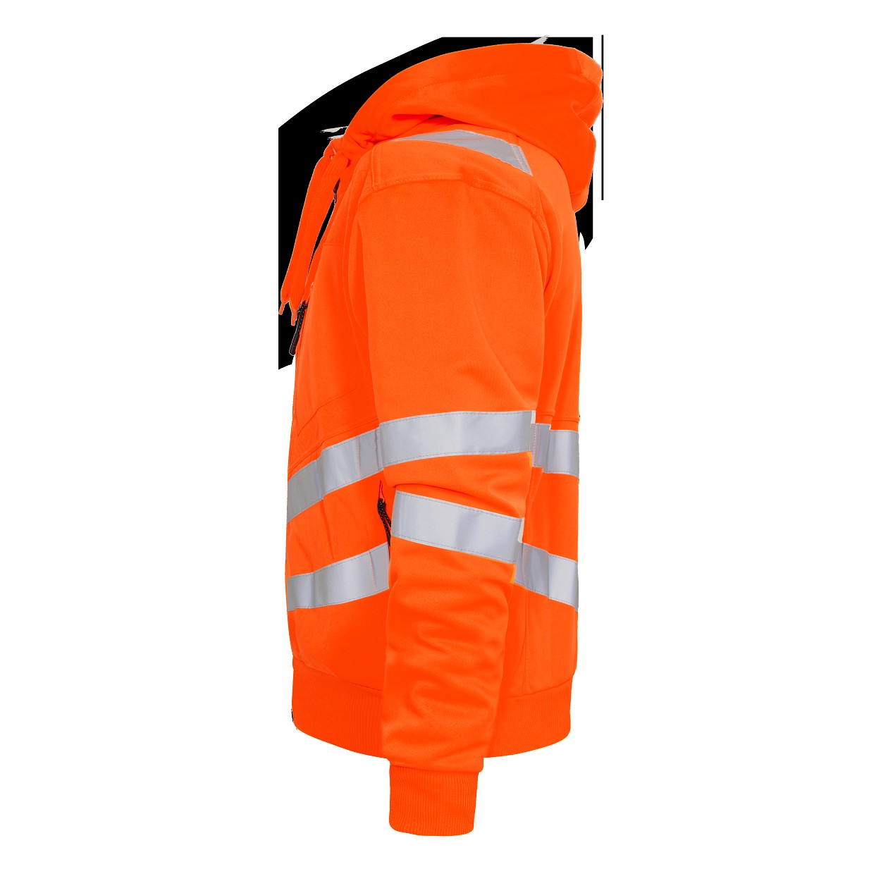 ENGEL Safety Sweatcardigan in Hi-vis Orange, Größe XS
