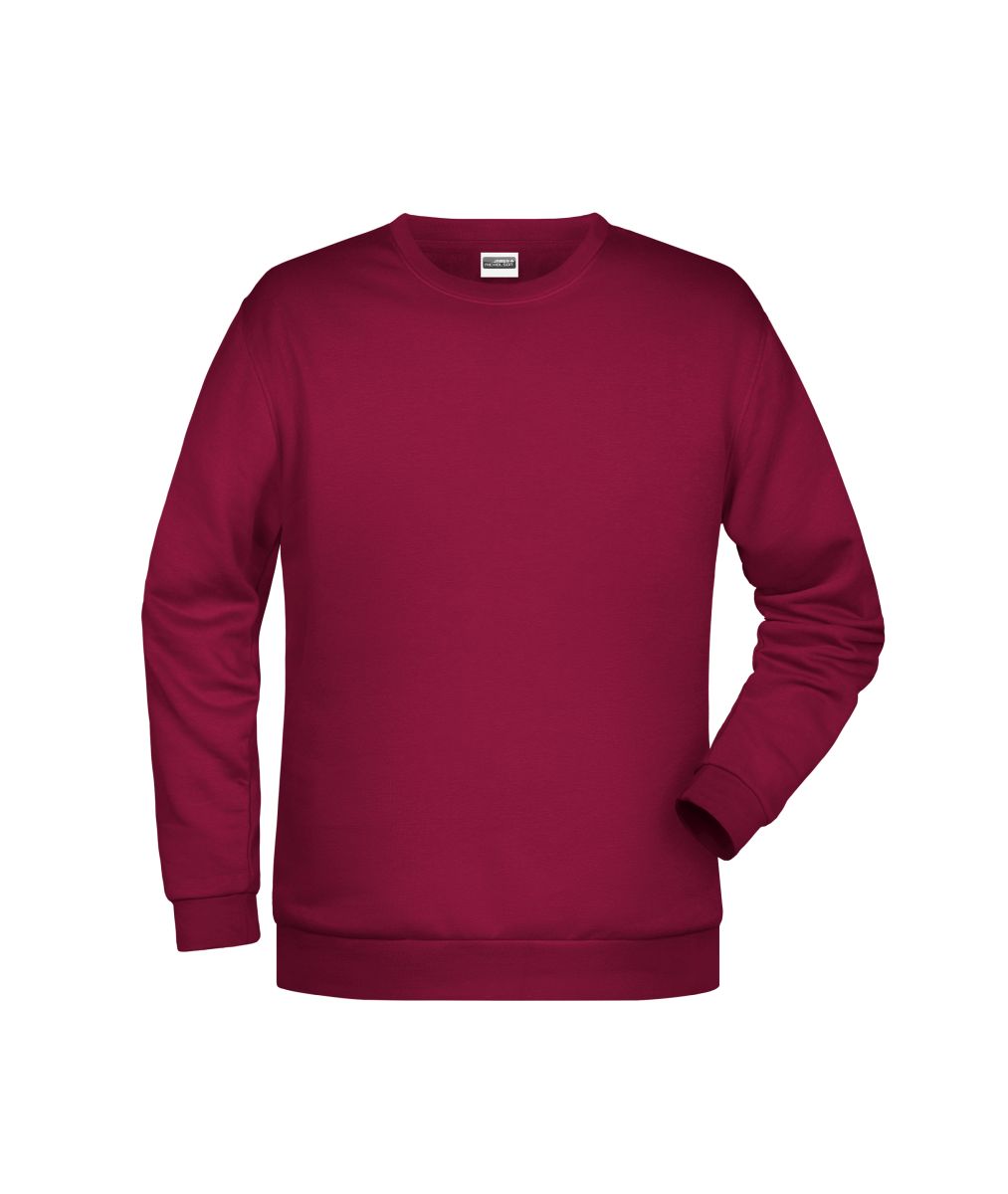 JN794 Herren Promo Sweat in Wine, Größe 4XL von James & Nicholson