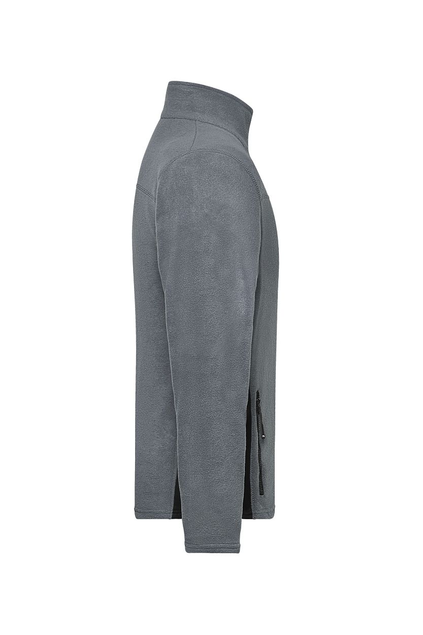 Men's Workwear Fleece Jacket - STRONG - "JN842" in Carbon/Black, Größe 6XL - Daiber