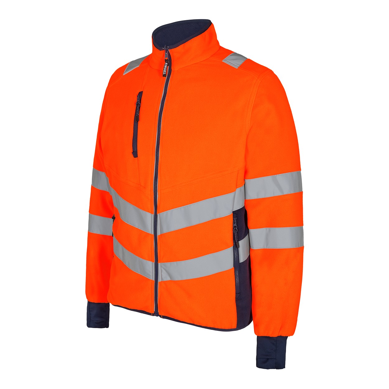 ENGEL Safety Fleecejacke in Orange/Blue ink, Größe XS