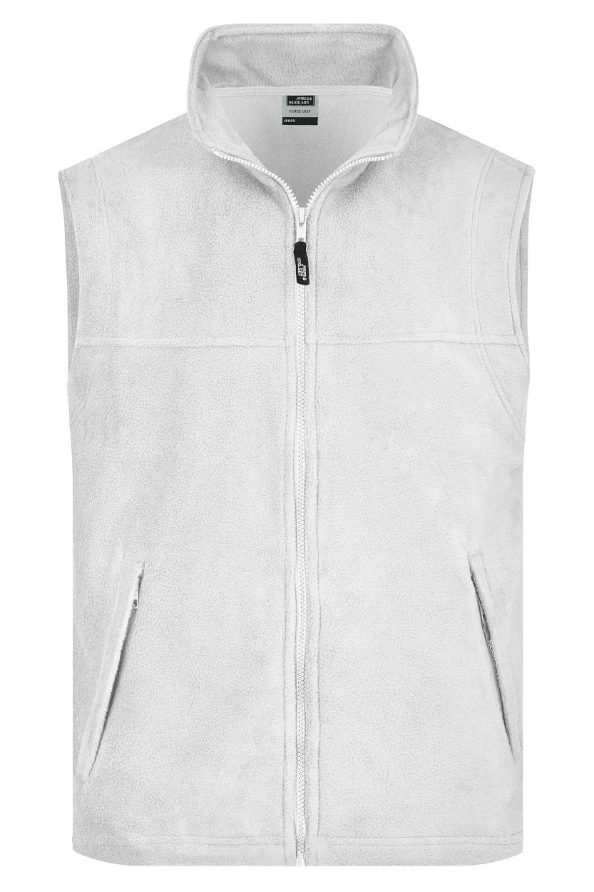 Fleece Vest "JN045" in White, Größe 4XL - Daiber