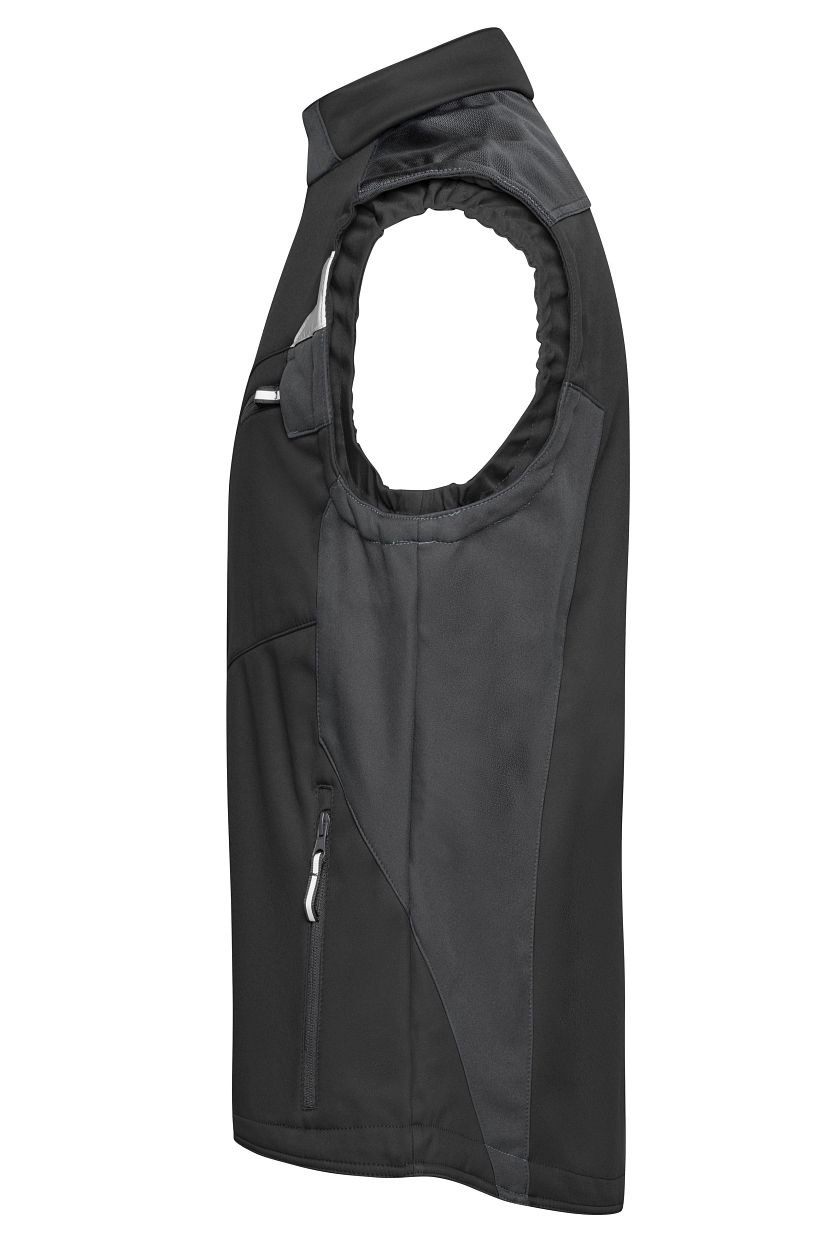 Workwear Softshell Vest - STRONG - "JN845" in Black/Black, Größe 6XL - Daiber