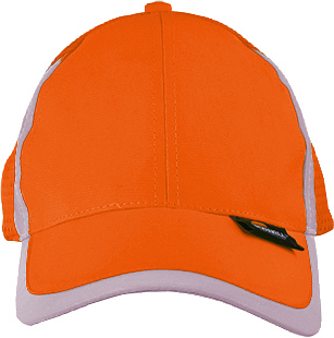 Warnschutz-Kappe mit Reflektorstreifen in leuchtorange von Vizwell