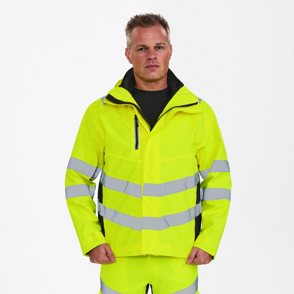 ENGEL Safety Shelljacke in Gelb/Schwarz, Größe XS