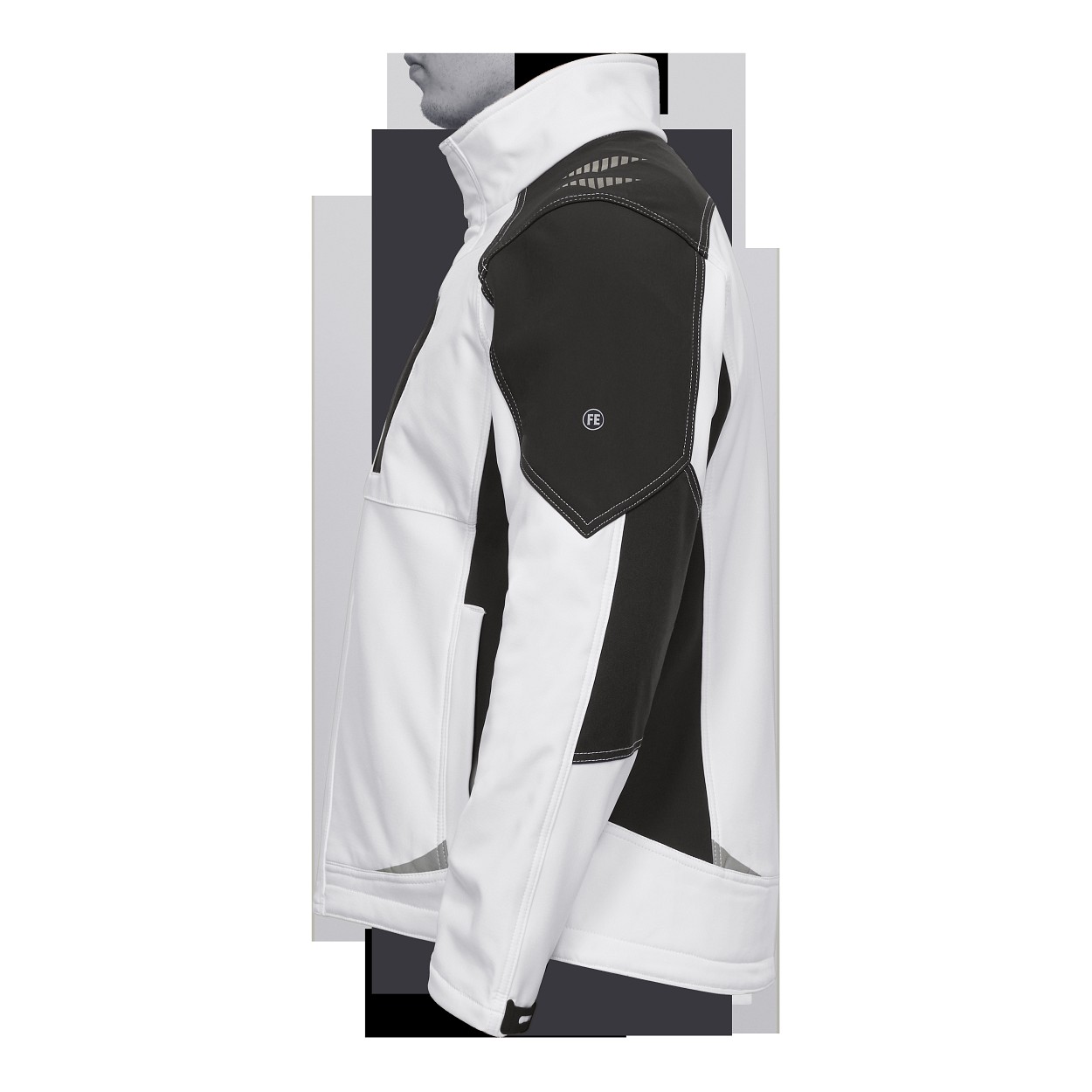 ENGEL Galaxy Softshelljacke in Weiss/Anthrazit Grau, Größe XS