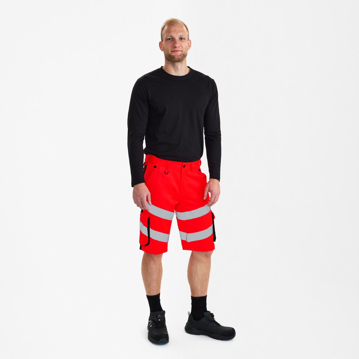 ENGEL Safety Light Arbeitsshorts in Rot/Schwarz, Größe 54