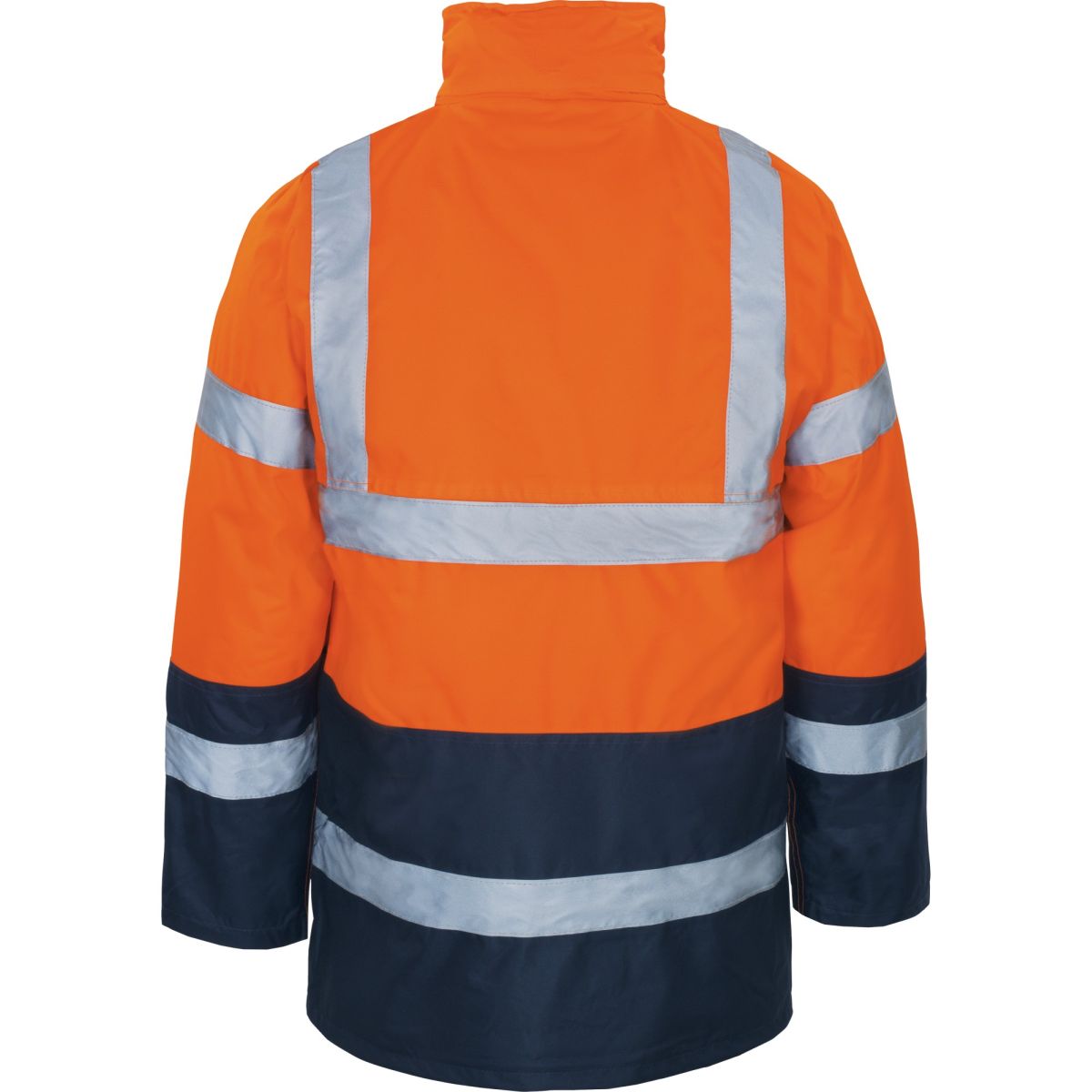 Warnschutz-Kontrast-Parka leuchtorange-marine von Vizwell