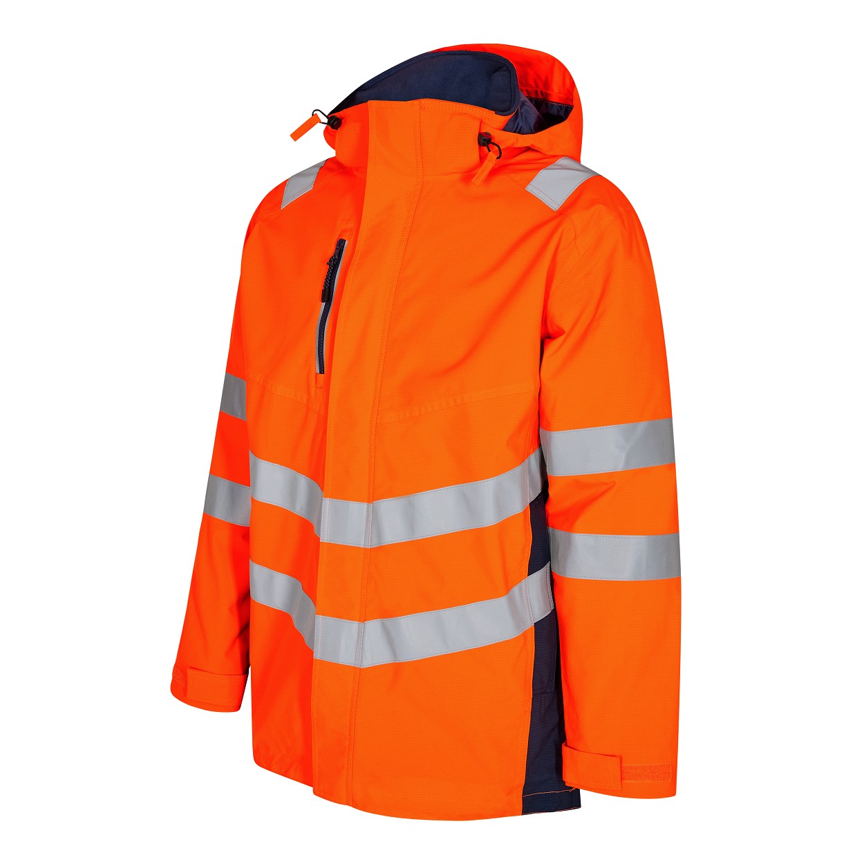 ENGEL Safety Shellparka in Orange/Blue ink, Größe XS