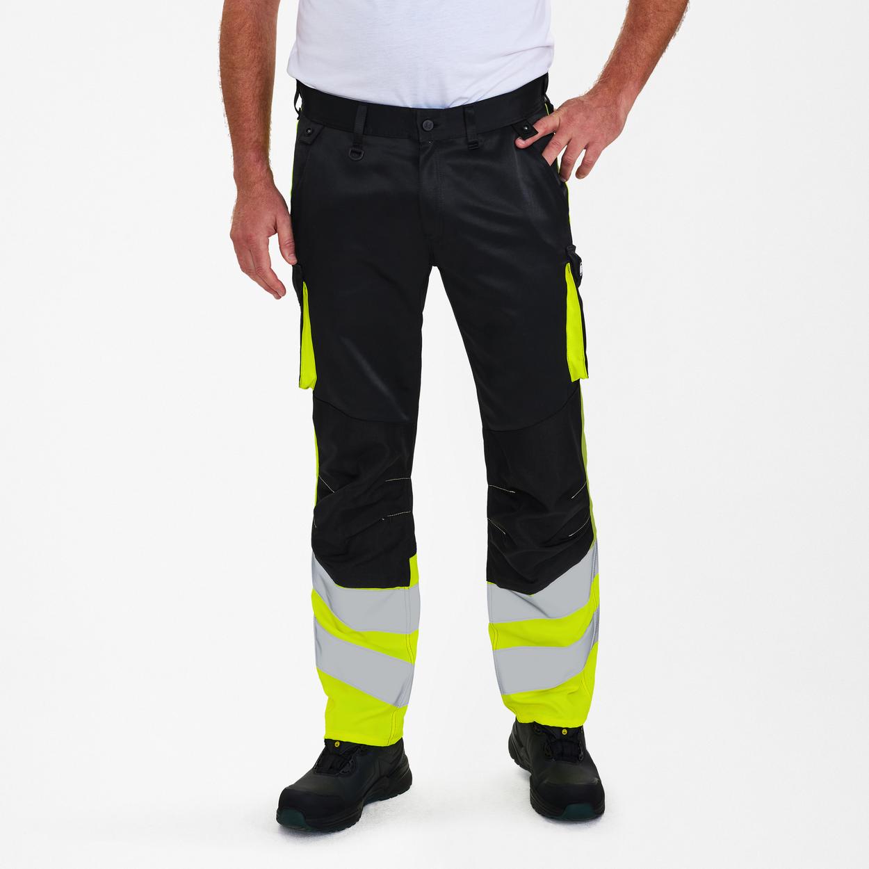 ENGEL Safety Light Arbeitshose in Schwarz/Gelb, Größe 106