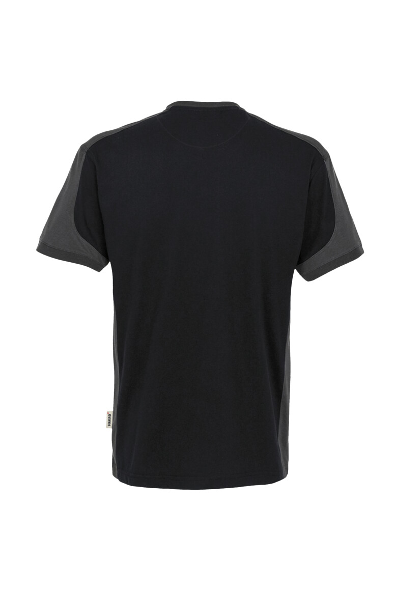 HAKRO 290 T-Shirt Contrast MIKRALINAR® in Schwarz/Anthrazit, Größe 6XL
