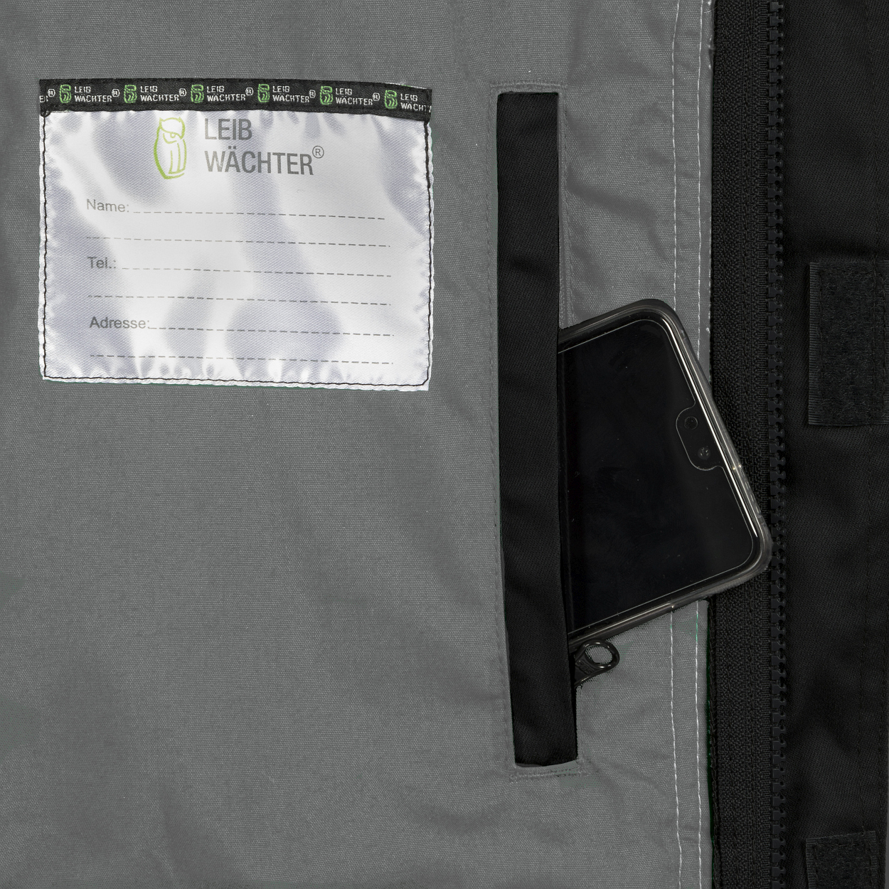 Weste Flex Line Schwarz/Grau FLEXV, Gr. 2XL von Leibwächter