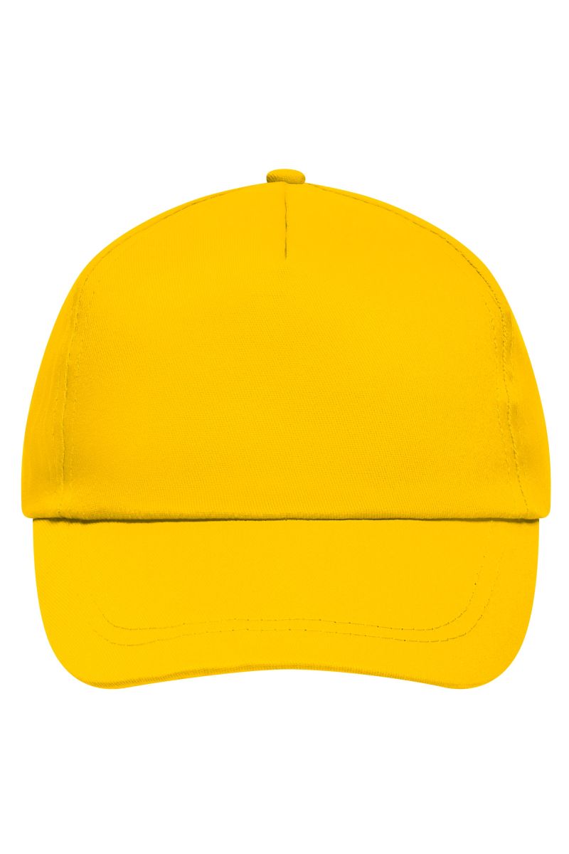 5 Panel Promo Cap Lightly Laminated in Gold-Yellow, Größe one size von myrtle beach