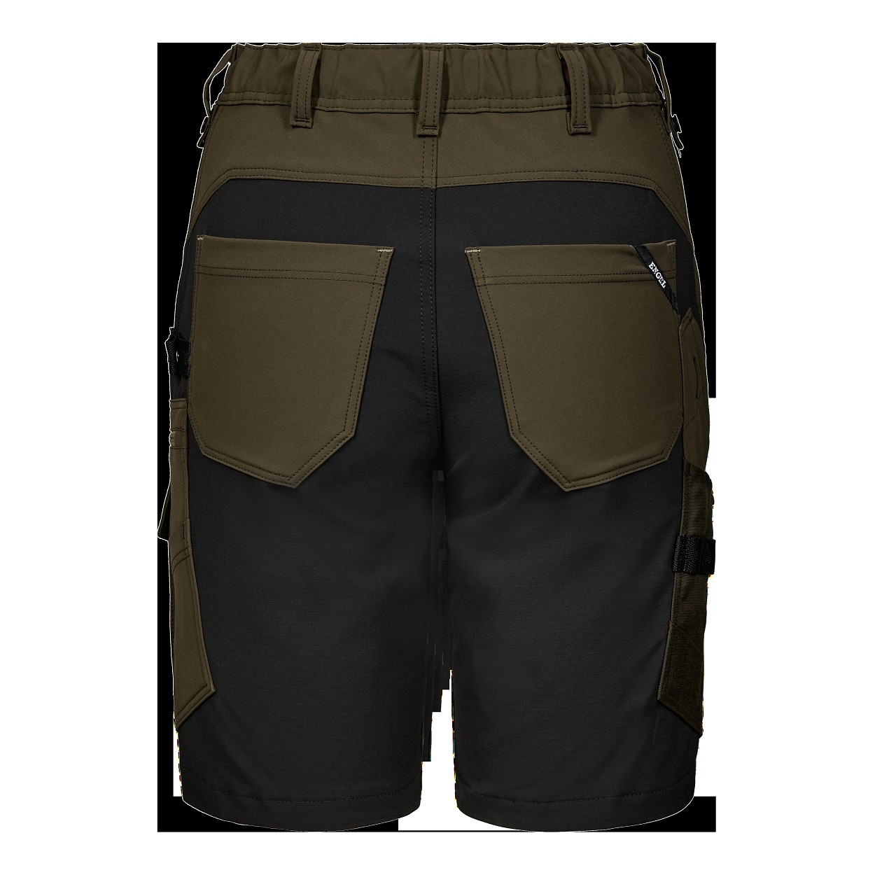 ENGEL Entire Damen Arbeitsshorts mit 4-Wege-Stretch in Forest Green/Schwarz, Größe 48