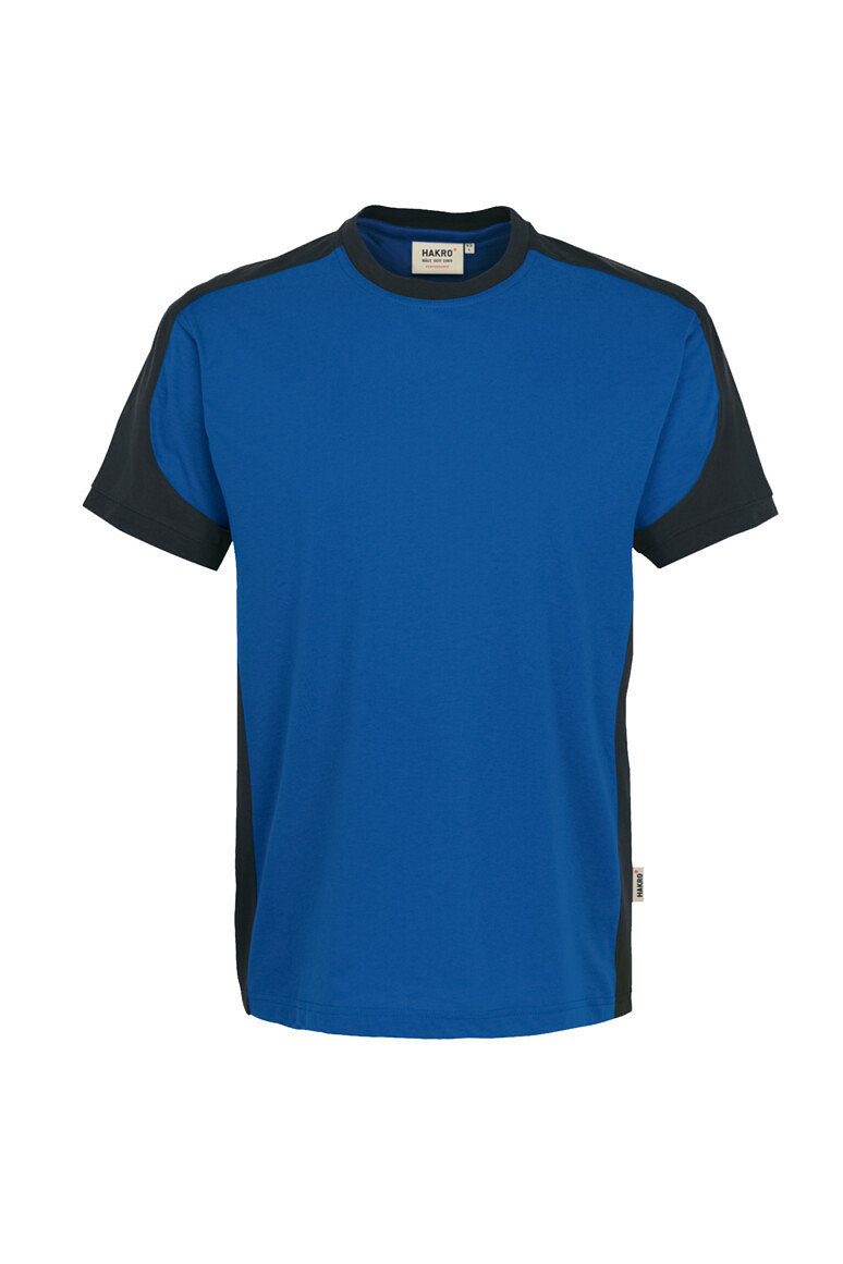 HAKRO 290 T Shirt Contrast MIKRALINAR® in royalblau/anthrazit, Größe 2XS