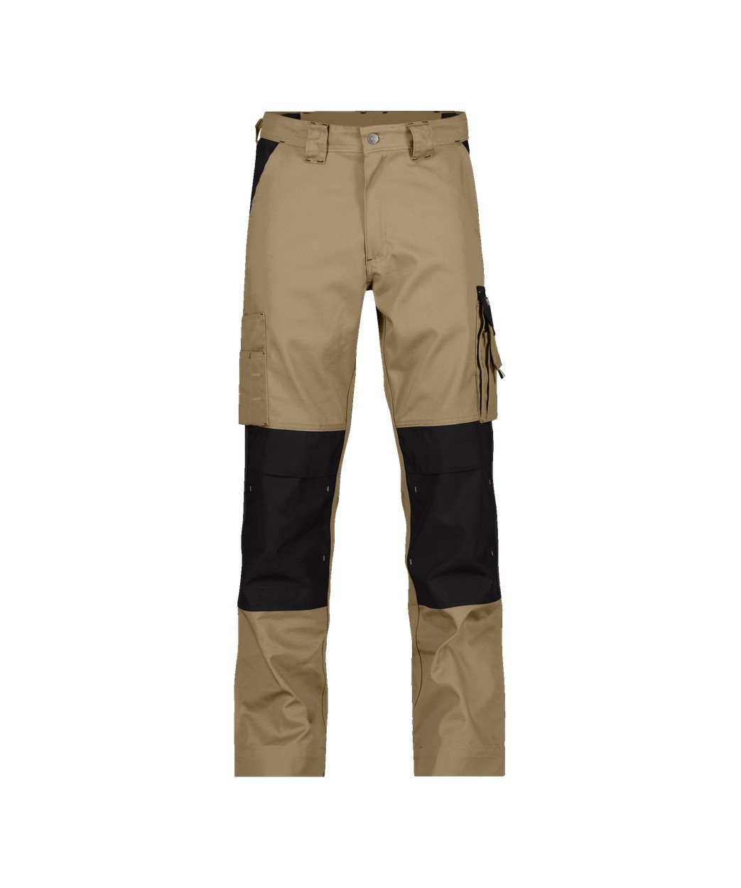 Zweifarbige Arbeitshose mit Kniepolstertaschen "DASSY® Boston" in KHAKI/SCHWARZ, Größe 58 - langer Schritt PESCO61