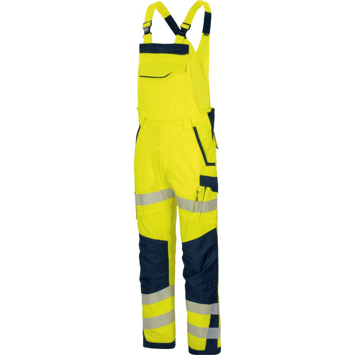 Latzhose Flex-HiVis leuchtgelb-marine von Vizwell Latzhose Flex-HiVis leuchtgelb-marine von Vizwell