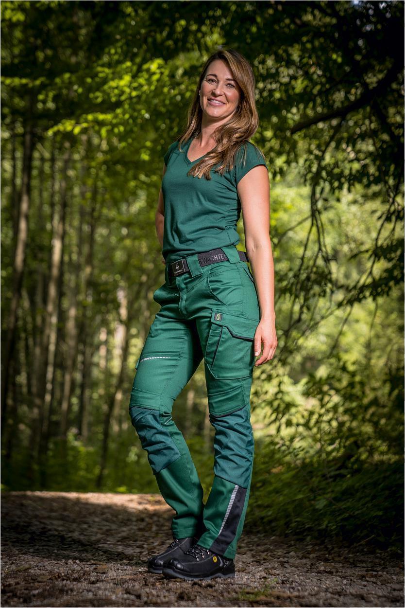 Damen-Bundhose Flex Line Grün/Schwarz FLXDH, Gr. 52 von Leibwächter