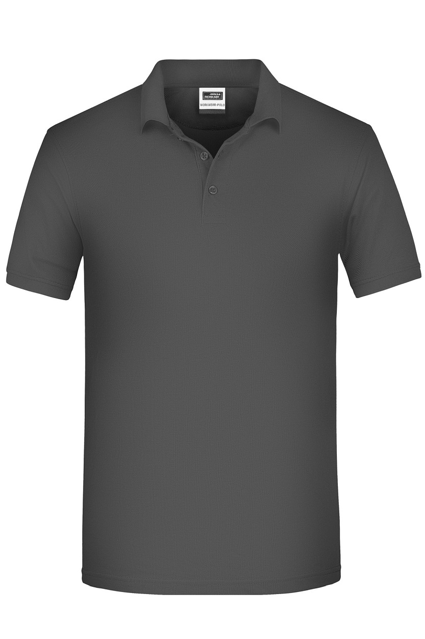 Men's ORGANIC Workwear Polo OCS Blended "JN874" in Carbon, Größe 6XL - Daiber