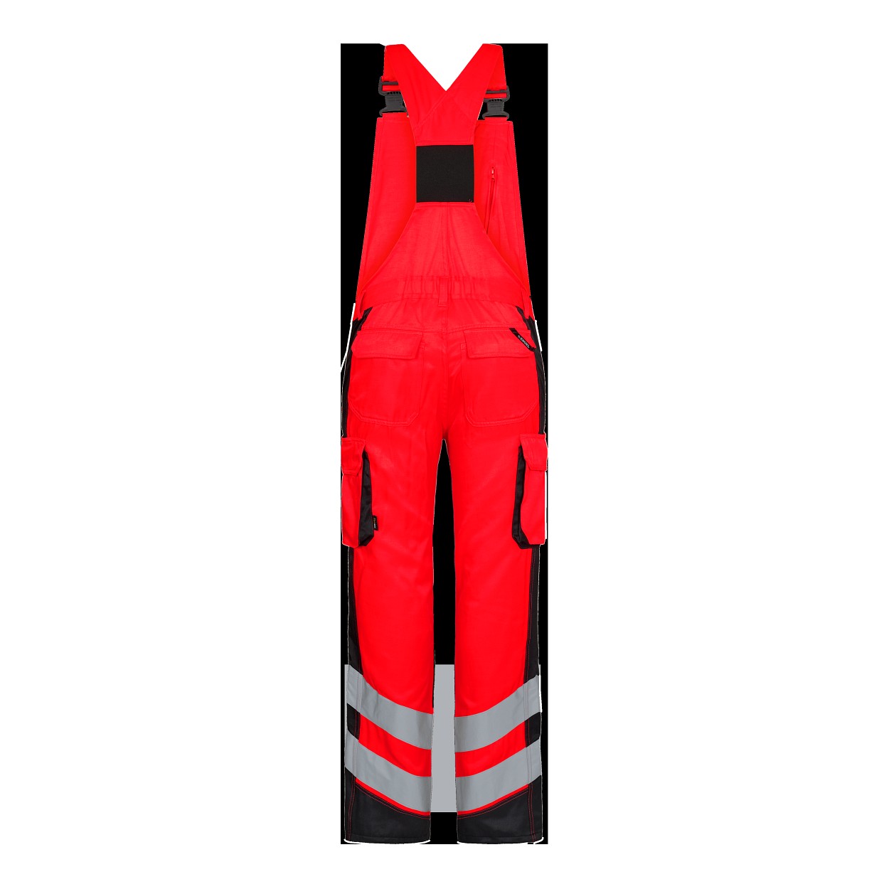 ENGEL Safety Light Latzhose in Rot/Schwarz, Größe 106