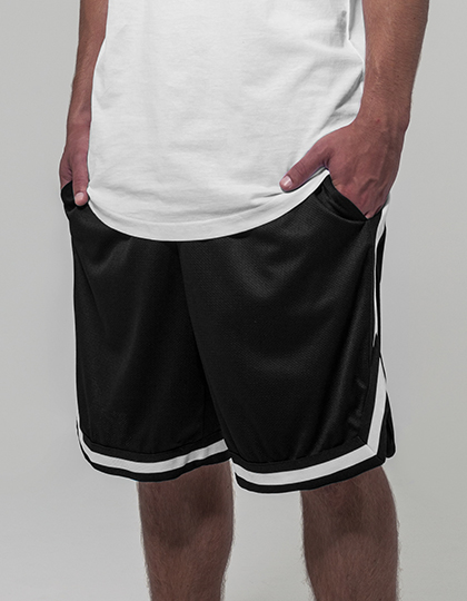 Two-tone Mesh Shorts Größe S in Black - Build Your Brand