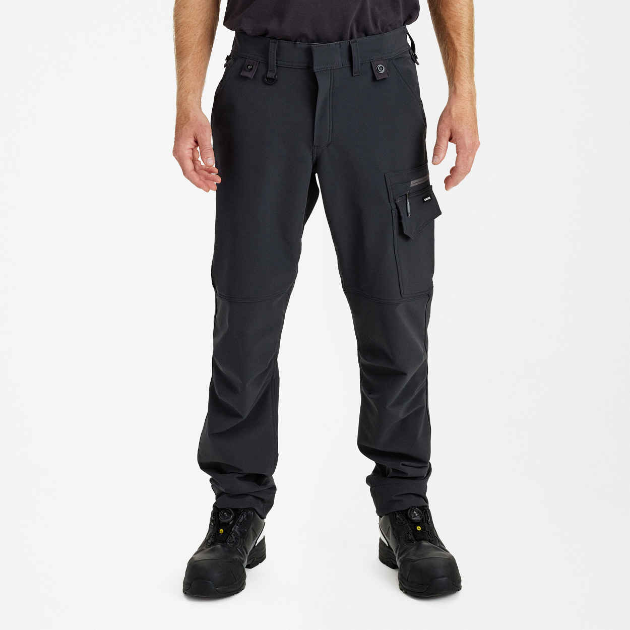 ENGEL Entire Servicehose mit 4-Wege Stretch in Anthrazitgrau/Schwarz, Größe 26