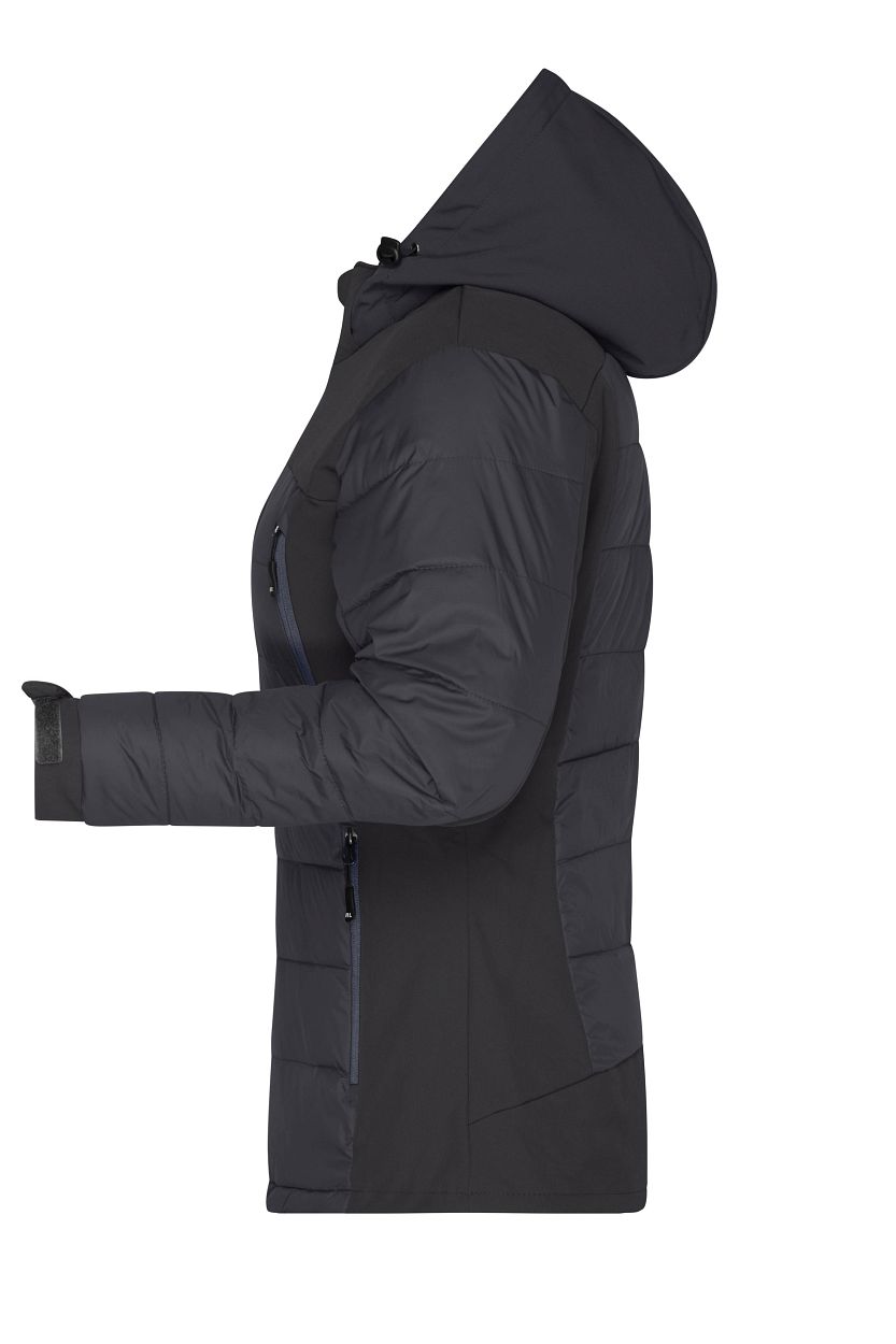 Ladies' Outdoor Hybrid Jacket "JN1049" in Black, Größe 2XL - Daiber